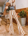 Austin Striped Denim Flared Jeans