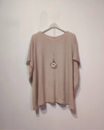 Oversized Tunic Top - Beige