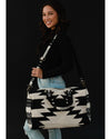 Black & Cream Aztec Weekend Duffel Bag