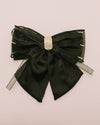 Rhinestone Hair Bow in Black