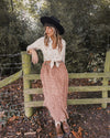 Floral Textured Maxi Skirt