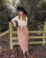 Floral Textured Maxi Skirt