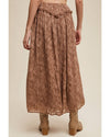 Floral Textured Maxi Skirt
