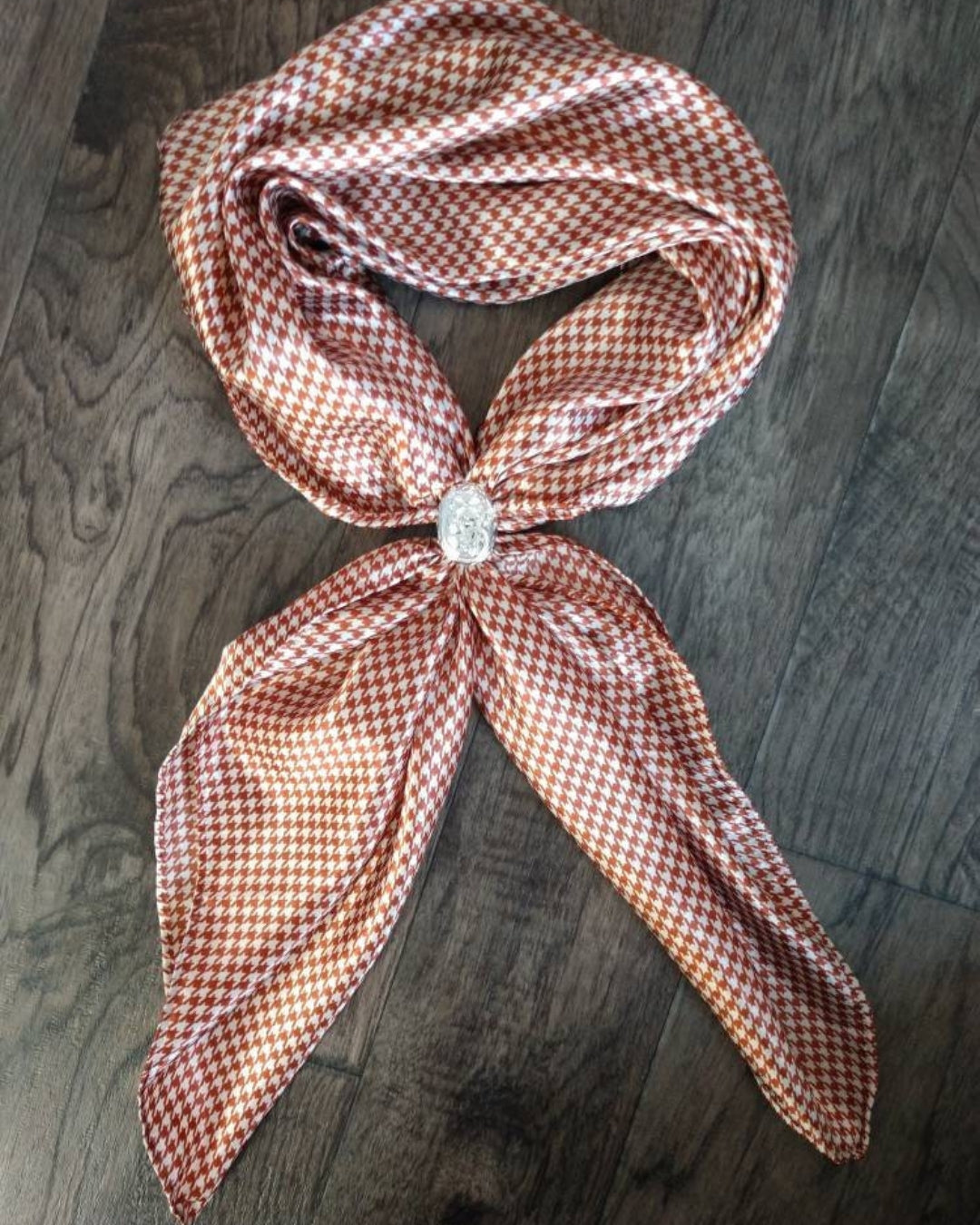 Tooth Rag Brown and White Houndstooth Wild Rag – Melbelle - Western x Boho