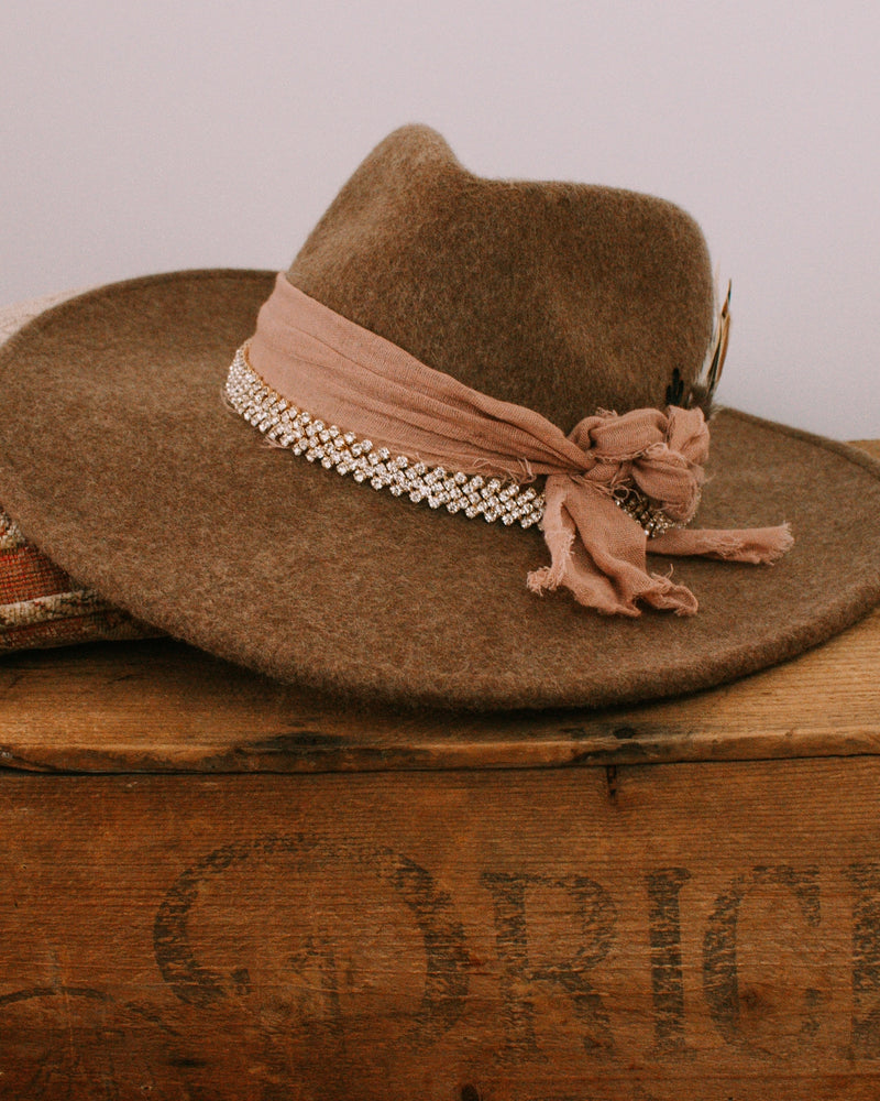 Desert Rose Brown Wool Fedora - Styled by Mel