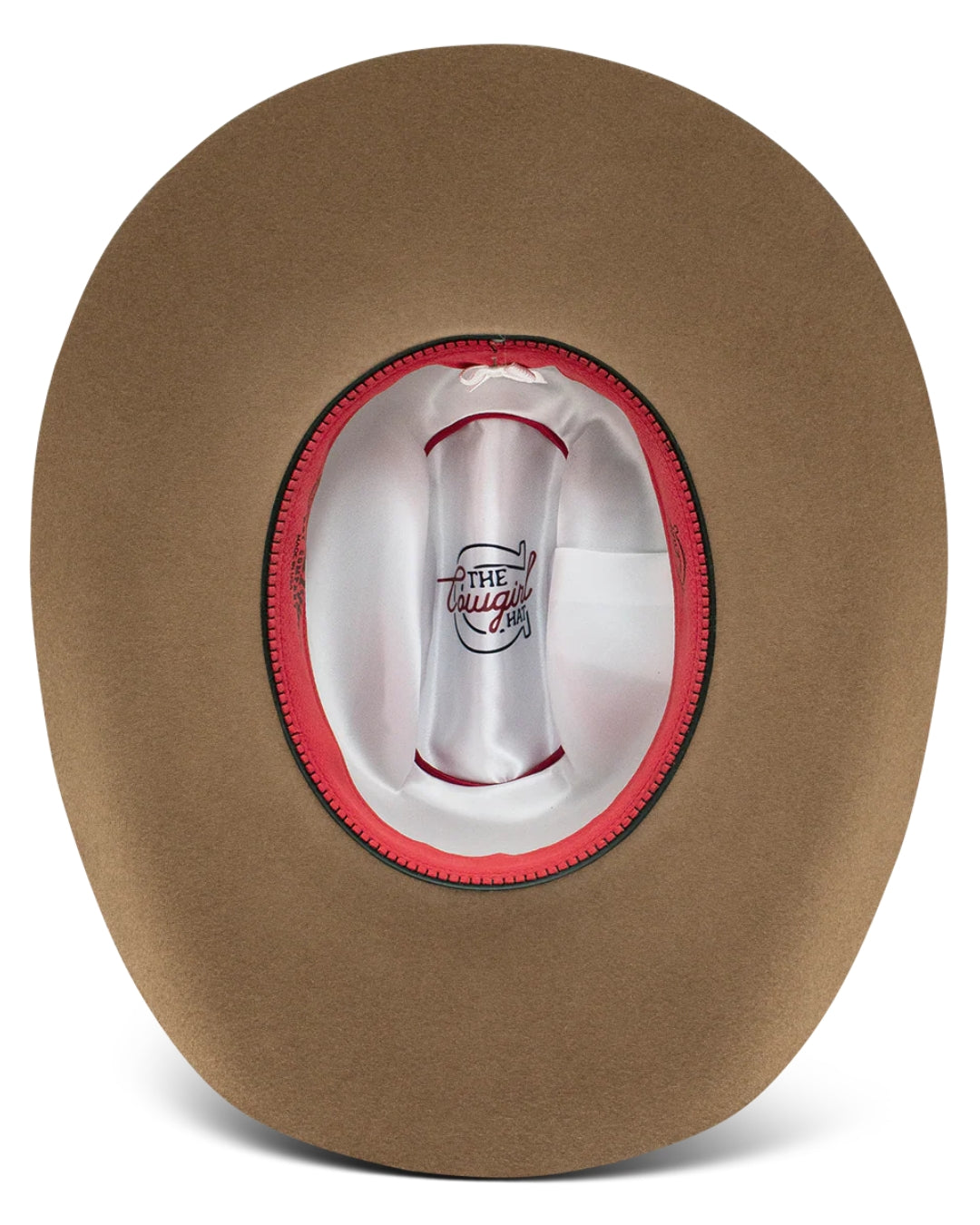 Charlie 1 Horse pecan cowgirl hat, underside showing brim