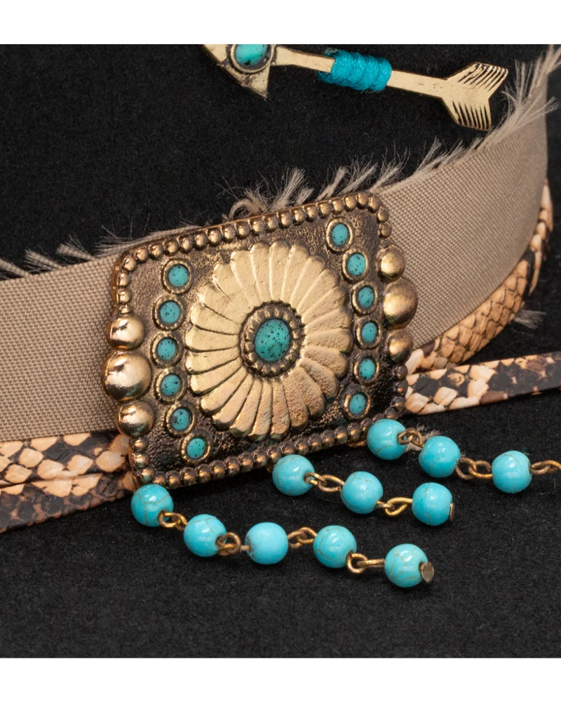 Turquoise cowboy hat band