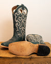 Corral Boots - L6095 Blue Embroidered Square Toe Cowboy Boots