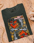 country queen of hearts western graphic t-shirt in grey
