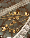 Cowboy Boot Accessories Kit – White Lace Trims & Gold Western Charms Chain