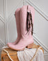 Wild Spirit leopard and velvet cowboy boot tassel accessory, main view