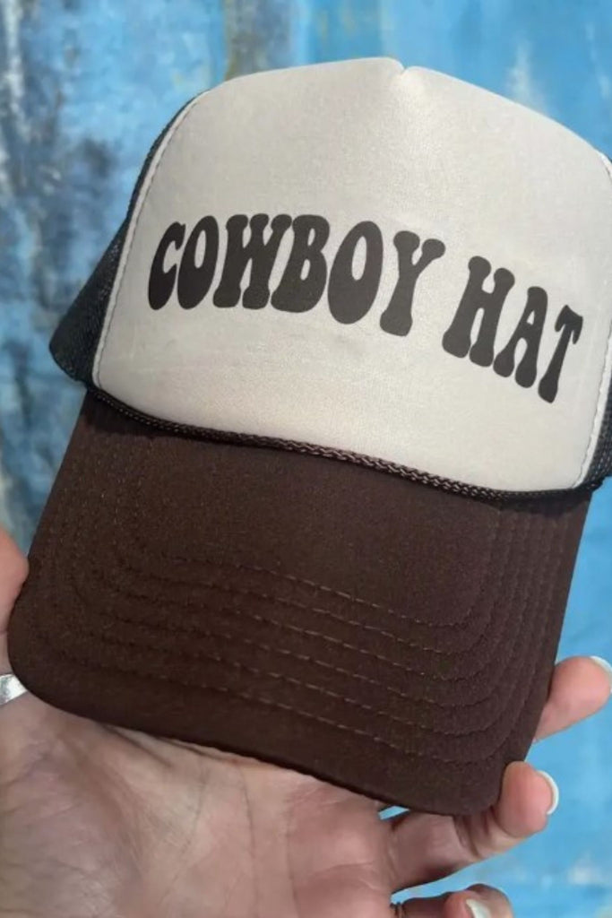Cowboy Hat slogan trucker cap