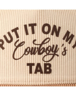 put it on my cowboys tab hat detail