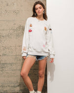 Grey Patchwork Western Jumper