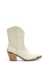 Carrie Ivory Ankle Cowboy Boots
