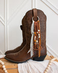 Desert Wanderer velvet and lace cowboy boot tassel accessory