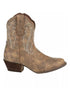 Faux leather ankle boot