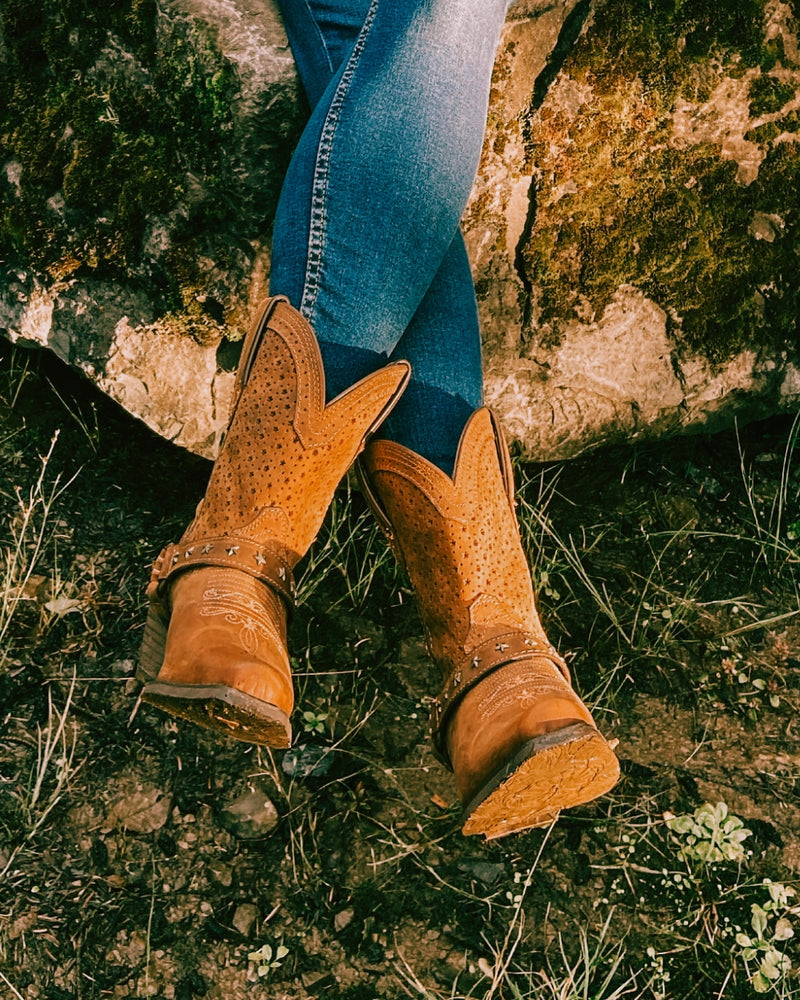 Crush™ by Durango® Women's Brown Ventilated Shortie Cowboy Boot