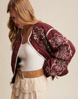 Floral Embroidered Quilted Jacket
