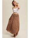 Floral Textured Maxi Skirt