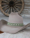 Green Beaded Hat Band