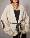 Western Horse Belted Cardigan