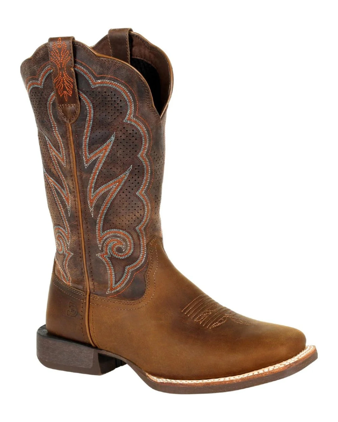 Durango Lady Rebel Pro Stivali Western Donna – Pelle Marrone/Bianco Con Ventilazione