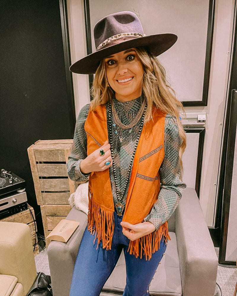 Boho Western Fringe Vest