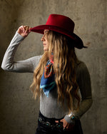 Red Cowboy Hat Lainey Wilson