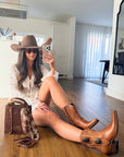 Liberty Black Shirley Amber Leather Ankle Cowboy Boots