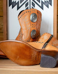 Liberty Black Shirley cowboy boots showing genuine leather outsole