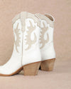 Meghan Low Calf White Cowboy Boots