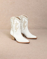 Meghan Low Calf White Cowboy Boots