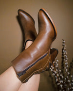 Melbelle Leather Ankle Cowboy Boots