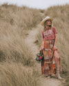Sunset Patchwork Boho Maxi Skirt