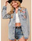 Rodeo Denim Shacket with Patches