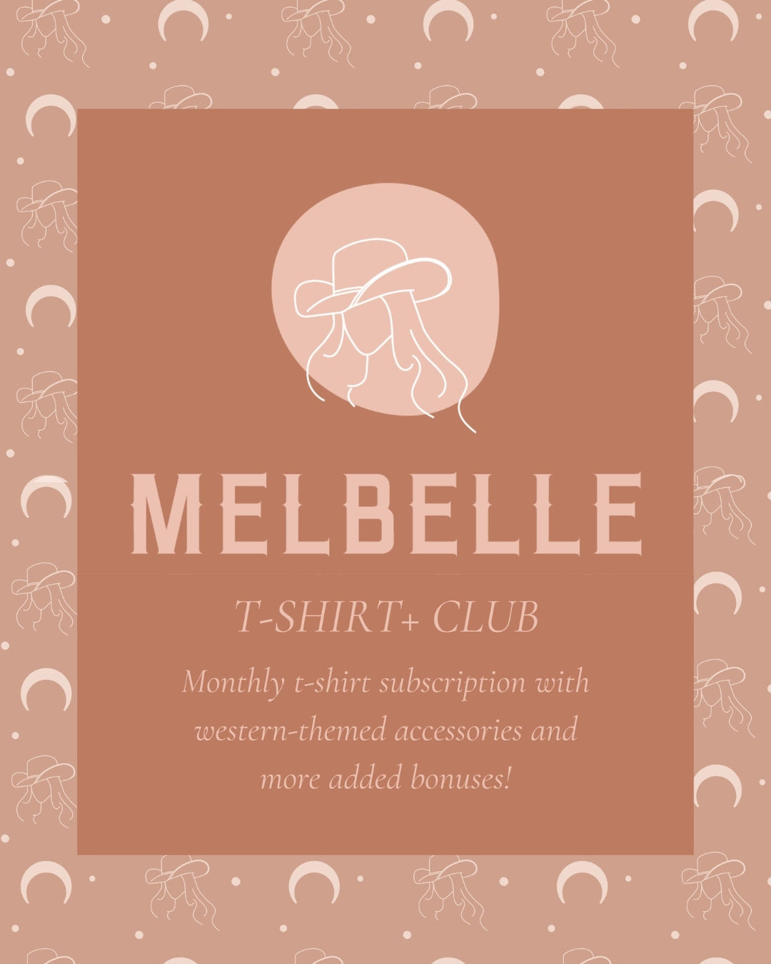 Melbelle western t-shirt club with western accessories