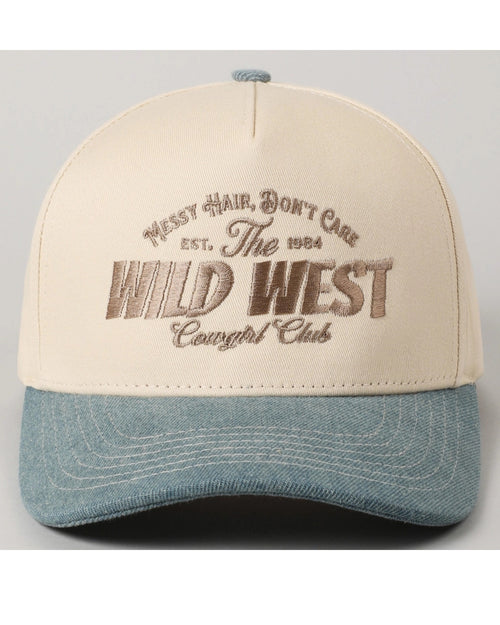 Messy hair wild west cowgirl cap