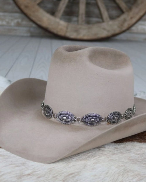 oval concho cowboy hat band