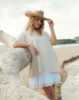 Oversized Tunic Top - Ecru