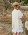 Oversized Tunic Top - Ecru