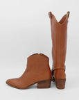 Tan convertible cowboy boots