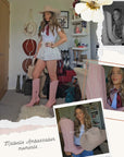 Ariat Casanova Pink Leather Knee-High Cowboy Boots