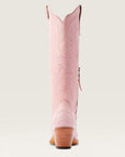 Ariat Casanova pink knee-high cowboy boots, rear view