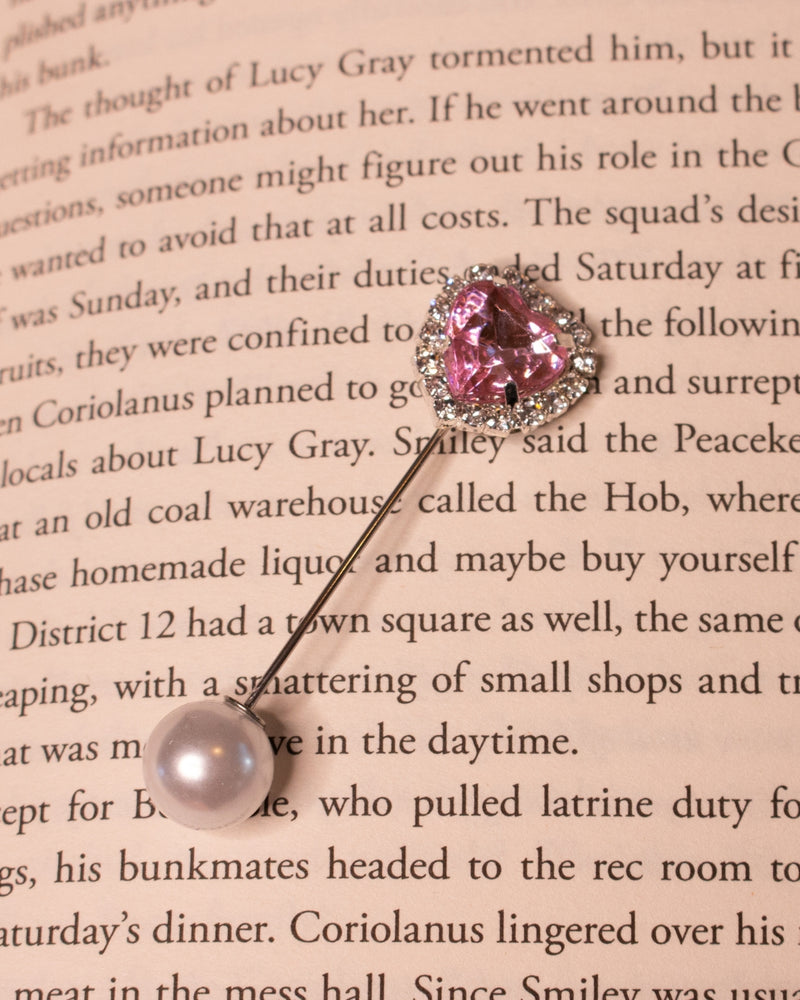 Pink Gem & Pearl Hat Pin