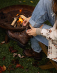 leather and western hiking boot