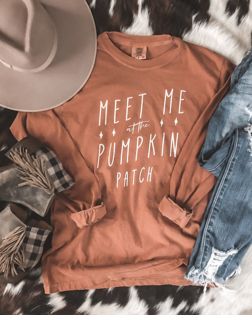 "Meet Me At The Pumpkin Patch" Long Sleeved Tee