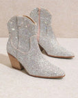 Rhinestone Ankle Cowboy Boots