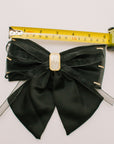 Rhinestone Hair Bow in Black