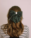 Rhinestone Hair Bow in Black